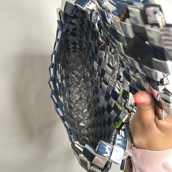 Vintage Y2K Candy Wrapping Purse Up cycle Recycle 11x9in - Picture 2 of 9